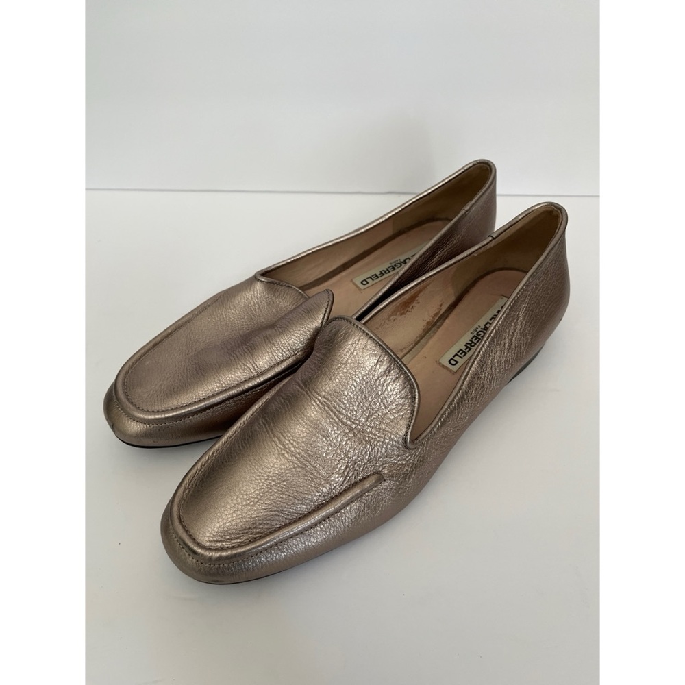 Karl Lagerfeld Metallic Gold Flats Women’s Size 10